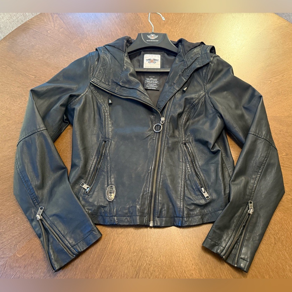 Harley Davidson Women's Genuine Black Leather Jacket